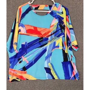 Clara Sun Woo Pastel 3/4 sleeve Top size 1X Excellent Condition